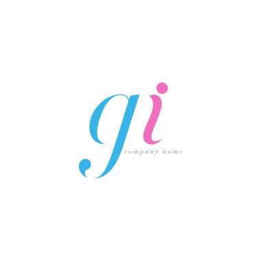 Gi harf Logo şablonu