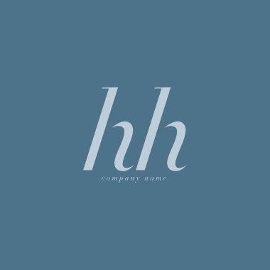 Hh harf Logo şablonu