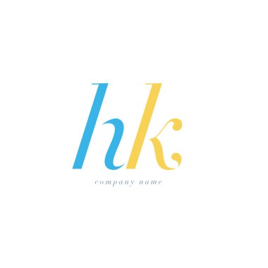 HK harf Logo şablonu