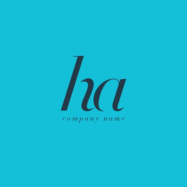 HA Letters Logo plantilla — Vector de stock