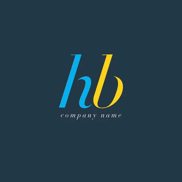 HB Letras Logo plantilla — Vector de stock