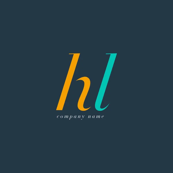 HL Letras Logo plantilla — Vector de stock