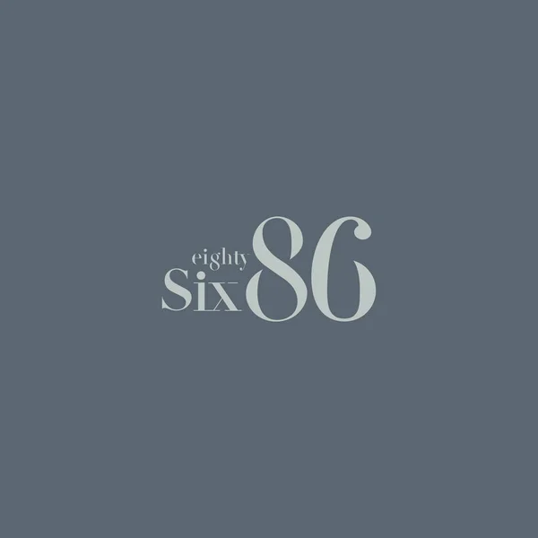 Osmdesát šest znamení Logo — Stockový vektor