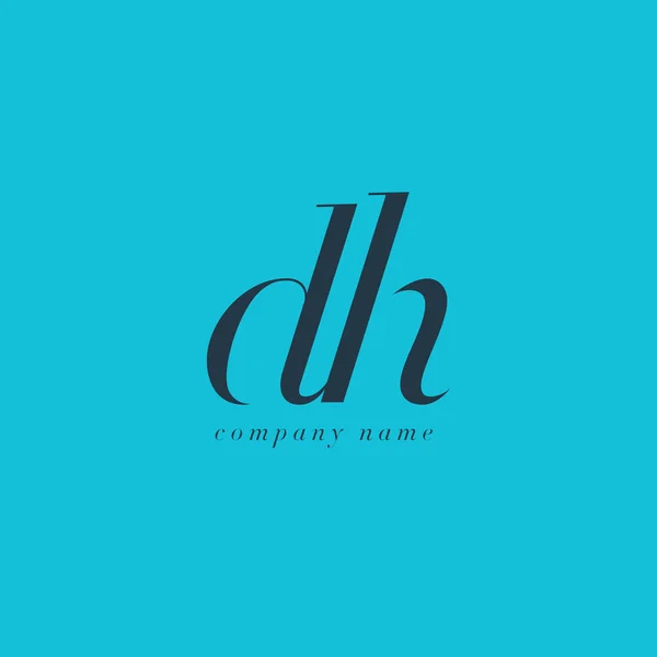 DH bokstäver logotyp mall — Stock vektor