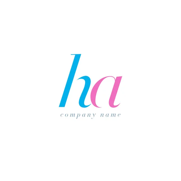 Ha Letters Logo sjabloon — Stockvector