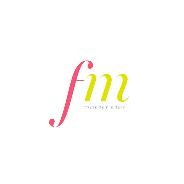 FM Letters Logo template — Stock Vector