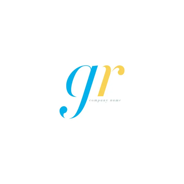 GR Letras Logo plantilla — Vector de stock