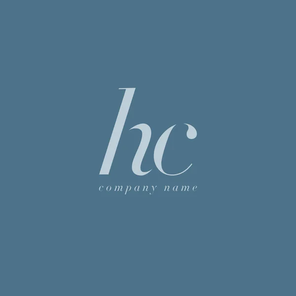 HC Letters Logo plantilla — Vector de stock