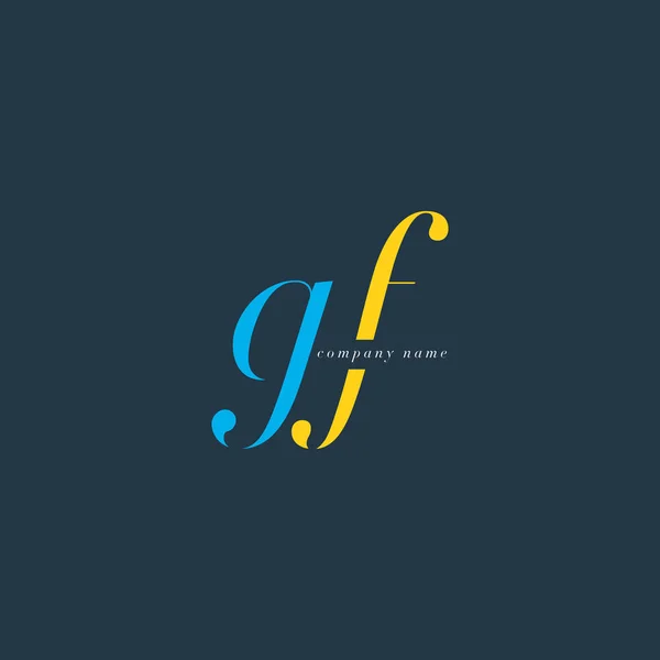 GF Letters Logo template — Stock Vector