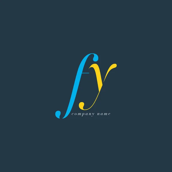 FY λογότυπο γράμματα πρότυπο — Διανυσματικό Αρχείο