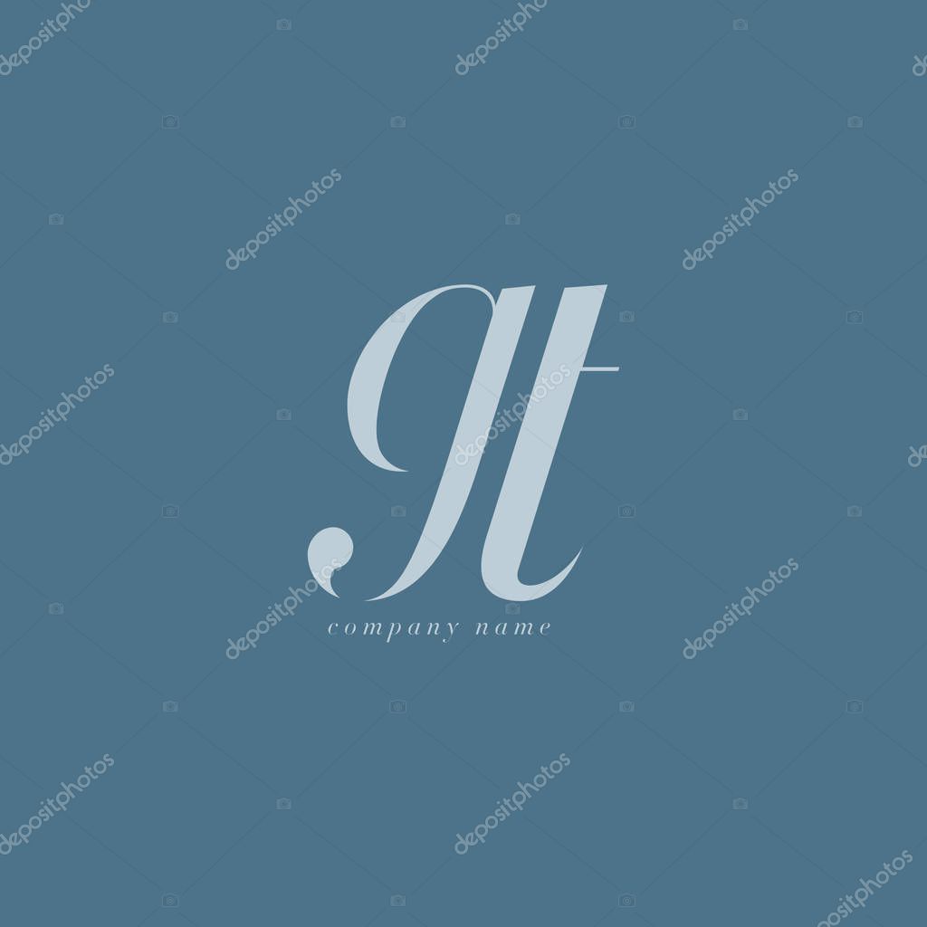 GT Italics Joint Letters Logo,Business Card Template, Vector