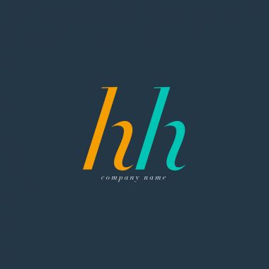 Hh harf Logo şablonu