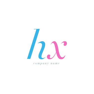 HX harf Logo şablonu