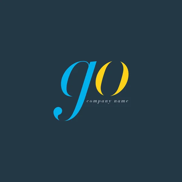 GO Letters Logo plantilla — Vector de stock