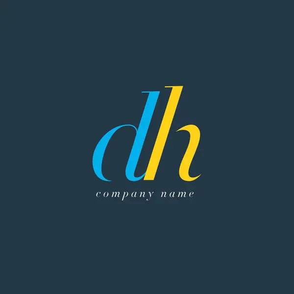 DH Letters Logo template — Stock Vector