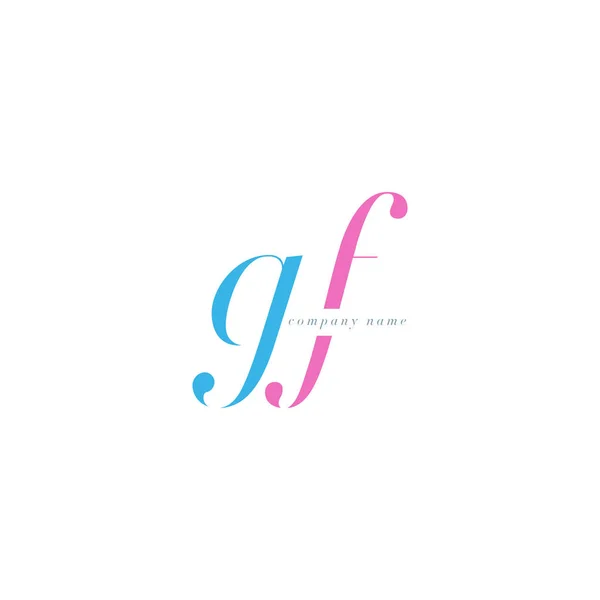 GF Letters Logo template — Stock Vector