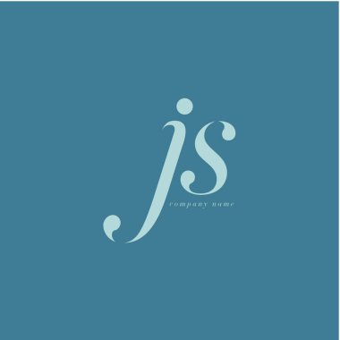 JS harf Logo şablonu