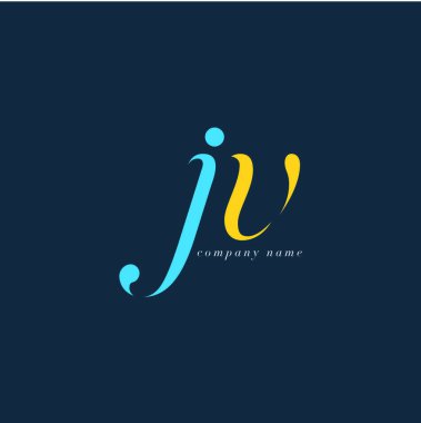 JV harf Logo şablonu