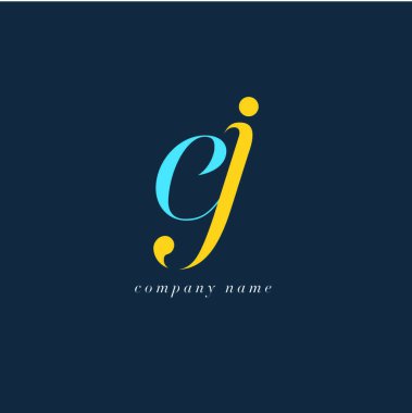 EJ harf Logo şablonu