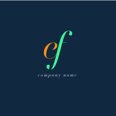 EF harf Logo şablonu