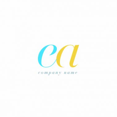 EA harf Logo şablonu