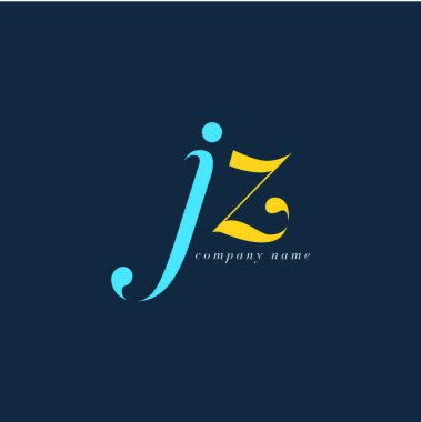 JZ harf Logo şablonu