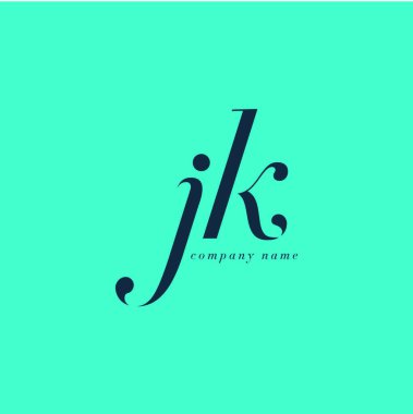 JK harf Logo şablonu