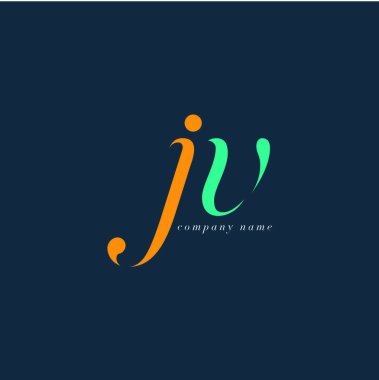 JV harf Logo şablonu