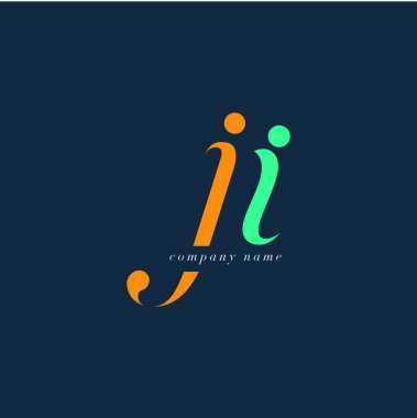 Ji harf Logo şablonu