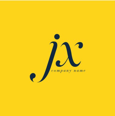 JX harf Logo şablonu