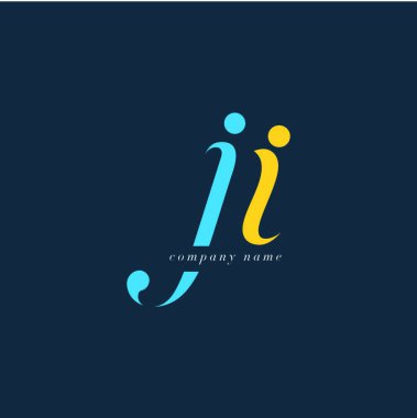 Ji harf Logo şablonu