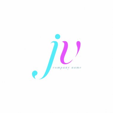 JV harf Logo şablonu