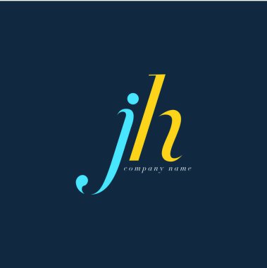 JH harf Logo şablonu