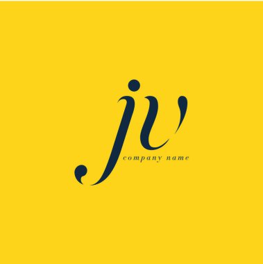 JV harf Logo şablonu