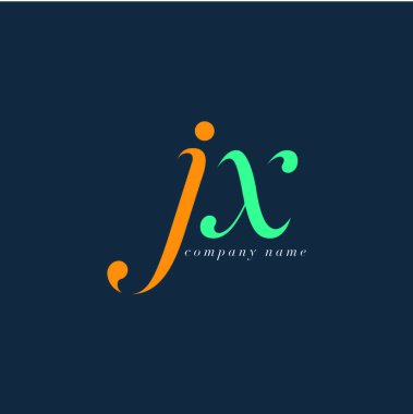 JX harf Logo şablonu
