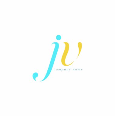 JV harf Logo şablonu