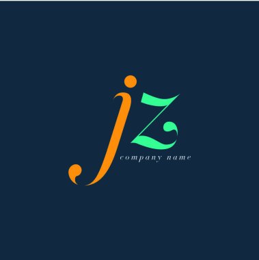 JZ harf Logo şablonu