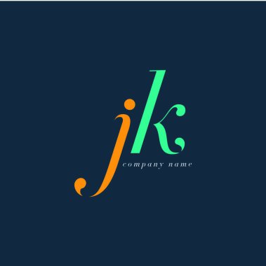 JK harf Logo şablonu