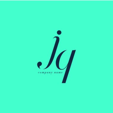 JQ harf Logo şablonu
