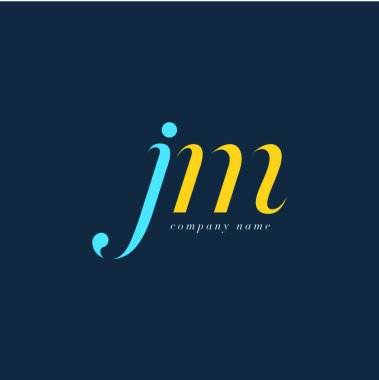 JM harf Logo şablonu