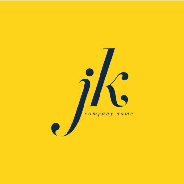 JK harf Logo şablonu