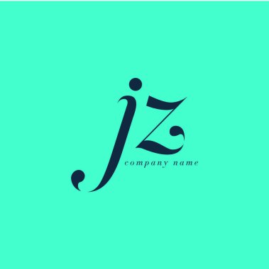 JZ harf Logo şablonu