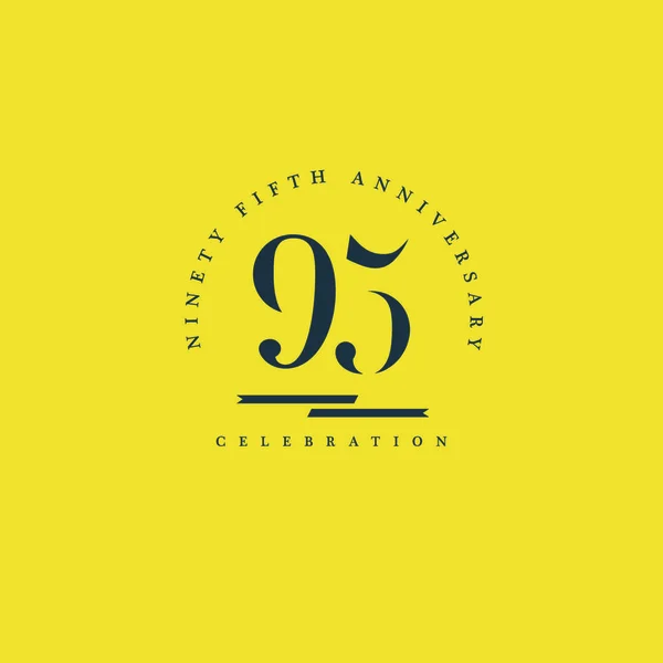 Anniversary logo 95 number — Stock Vector