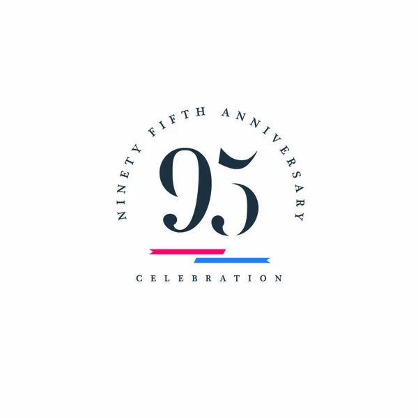 Yıldönümü logo 95 numarası — Stok Vektör