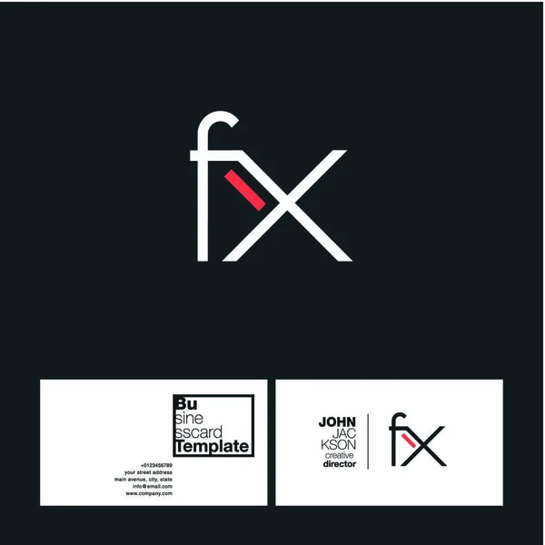 Fx 字母标志名片 — 图库矢量图片