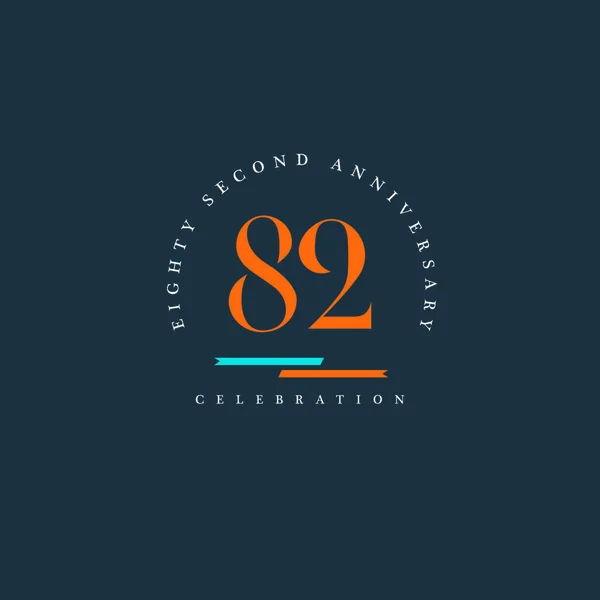 Logotipo aniversario número 82 — Vector de stock
