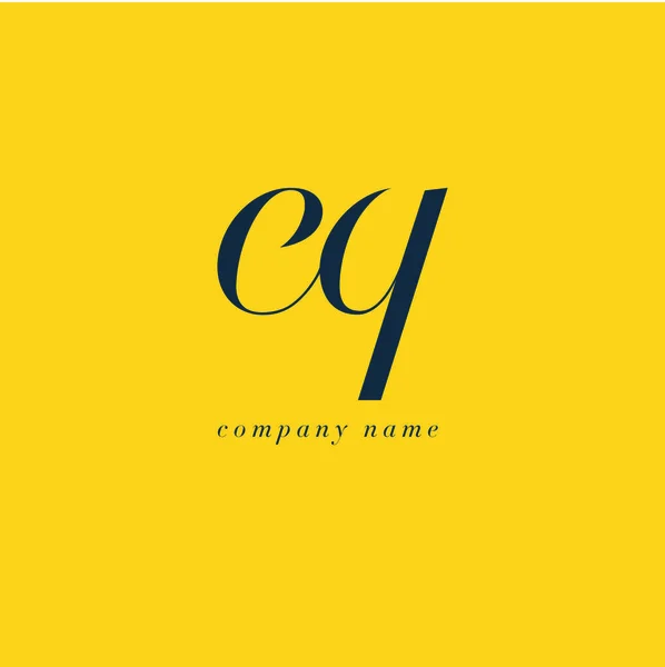 Modelo de logotipo de letras EQ —  Vetores de Stock