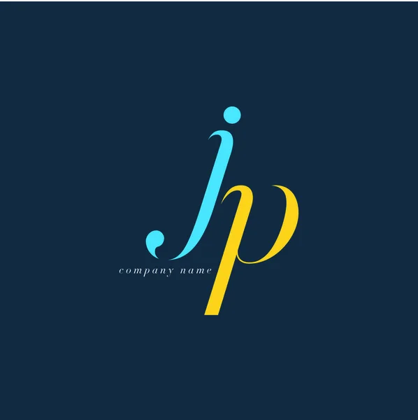 JP Літери Шаблон логотипу — стоковий вектор