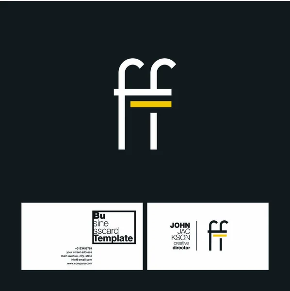 Ff 字母标志名片 — 图库矢量图片
