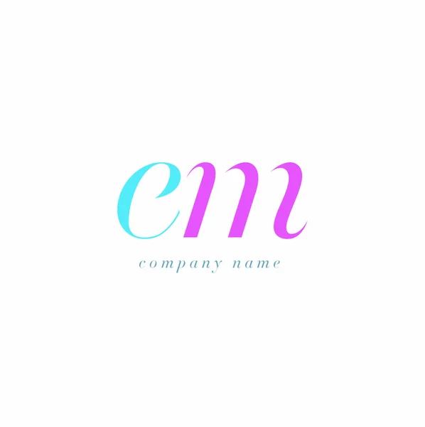 Modello di logo delle lettere EM — Vettoriale Stock